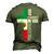 Jesus Christian Spanish Dad Fathers Day Mexican Flag Men's 3D T-Shirt Back Print Army Green