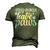 My Kids Have Paws For Cats Mom And Cats Dad Tie Dye Men's 3D T-Shirt Back Print Army Green
