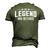 The Legend Has Retired Retirement Dad Father Men's 3D T-shirt Back Print Army Green