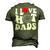 I Love Hot Dad Trending Hot Dad Joke I Heart Hot Dads Men's 3D T-Shirt Back Print Army Green