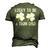 Lucky To Be A Twin Dad St Patricks Day Men's 3D T-Shirt Back Print Army Green