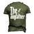 Malinois Belga Dog Dad Dogfather Dogs Daddy Father Men's 3D T-Shirt Back Print Army Green