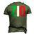 New Uncle T Italian Zio Italian American Uncles Men's 3D T-Shirt Back Print Army Green