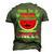 One In A Melon Uncle Watermelon Men's 3D T-Shirt Back Print Army Green