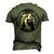 Pitbull Dad Viking Nordic Vikings Pit Bul Warrior Themed Men's 3D T-Shirt Back Print Army Green