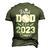 Proud Dad Of A Baseball Senior 2023 Baseball Dad Men's 3D T-Shirt Back Print Army Green