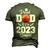 Proud Dad Of A Basketball Senior 2023 Basketball Dad Men's 3D T-Shirt Back Print Army Green
