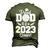 Proud Dad Of A Volleyball Senior 2023 Volleyball Dad Men's 3D T-Shirt Back Print Army Green