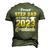 Proud Step Dad Of A Class Of 2023 Seniors Graduation 23 Men's 3D T-Shirt Back Print Army Green