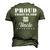 Proud Us Coast Guard Uncle Usa Military Men's 3D T-Shirt Back Print Army Green