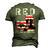 Red Friday Remember Everyone Deployed Usa Flag Army Military Men's 3D T-Shirt Back Print Army Green