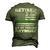 Retired Not My Problem Anymore Thin Green Line Us Military Men's 3D T-Shirt Back Print Army Green