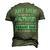Retro It Takes A Badass Dad To Be A Mom Single Parent Father Men's 3D T-Shirt Back Print Army Green