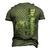The Rodfather Fishing Dad Men's 3D T-Shirt Back Print Army Green