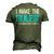 I Make The Rules When Mom Is Not At Home Fathers Day Dad Men's 3D T-shirt Back Print Army Green
