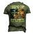 I Stand For The Flag And Kneel For The Cross Military Men's 3D T-Shirt Back Print Army Green