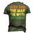 Step Dad The Man The Myth The Legend Vintage Stepdad Men's 3D T-shirt Back Print Army Green
