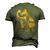 Stepdadcorn Step Dad Unicorn Cooler Fathers Day Mens Men's 3D T-Shirt Back Print Army Green