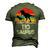 Tiosaurus Spanish Uncle Dinosaur Vintage Men's 3D T-Shirt Back Print Army Green