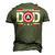 Top Vintage Dad Christmas Superhero Fathers Day Birthday Men's 3D T-Shirt Back Print Army Green