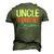 Uncle Godfather Legend Uncle Fathers Day Men's 3D T-Shirt Back Print Army Green