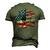 Us Flag Sunflower Home Of The Free Because Of The Brave Men's 3D T-Shirt Back Print Army Green