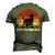 Vintage Retro Best Fur Dad Ever For Dog And Cat Owner Men's 3D T-shirt Back Print Army Green