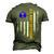 Vintage Usa Flag Us Navy Proud Boyfriend Veteran Military Men's 3D T-Shirt Back Print Army Green