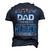 Autism Dad Autism Awareness Autistic Spectrum Asd Men's 3D T-Shirt Back Print Navy Blue
