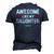 Awesome Like My Daughter Fathers Day Top Dad Men's 3D T-Shirt Back Print Navy Blue