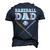 Baseball Lover For Father Baseball Dad Men's 3D T-Shirt Back Print Navy Blue