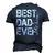 Best Dad Ever Pro Gun Fathers Day Men's 3D T-shirt Back Print Navy Blue
