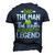 Dad The Man The Myth The Pickleball Legend Men's 3D T-shirt Back Print Navy Blue