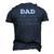 Dad The Myth The Legend Vintage Dad Legend Men's 3D T-shirt Back Print Navy Blue