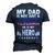 My Dad Is Not Just A Veteran He Is My Hero Father Daddy Men's 3D T-Shirt Back Print Navy Blue