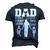 Dad Son First Hero Daughter First Love Fathers Day Men's 3D T-Shirt Back Print Navy Blue