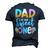 Dad Of The Sweet One Happy 1St Birthday Papa Ice Cream Men's 3D T-shirt Back Print Navy Blue