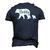 Daddy Bear With 1 One Cub Dad Father Papa Men's 3D T-Shirt Back Print Navy Blue