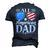 Fathers Day All American Patriot Usa Dad Men's 3D T-Shirt Back Print Navy Blue