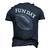 Funday American Football Dad Fathers Day Son Daddy Matching Men's 3D T-Shirt Back Print Navy Blue