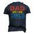 Girl Dad Outnumbered Fathers Day From Wife Daughter Vintage Men's 3D T-Shirt Back Print Navy Blue