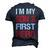 I´M My Sons First Hero Fathers Day Dad Men's 3D T-shirt Back Print Navy Blue