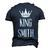 King Smith Surname Last Name Dad Grandpa Men's 3D T-Shirt Back Print Navy Blue