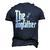 Malinois Belga Dog Dad Dogfather Dogs Daddy Father Men's 3D T-Shirt Back Print Navy Blue