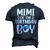 Mimi Of The Birthday Boy Mom Dad Kids Matching Men's 3D T-Shirt Back Print Navy Blue