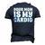 Your Mom Is My Cardio Dad Workout Gym Men's 3D T-Shirt Back Print Navy Blue