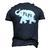 Papa Africa Elephant Father Matching For Dad Men's 3D T-Shirt Back Print Navy Blue