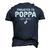Promoted To Poppa Est2021 Pregnancy Baby New Poppa Men's 3D T-Shirt Back Print Navy Blue