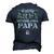 Proud Army National Guard Papa Dog Tags Military Sibling Men's 3D T-Shirt Back Print Navy Blue