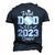 Proud Dad Of A Baseball Senior 2023 Baseball Dad Men's 3D T-Shirt Back Print Navy Blue